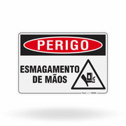 Placa Perigo - Esmagamento de Mãos