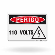 Placa Perigo - 110 Volts