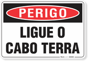 Placa Perigo Ligue O Cabo Terra