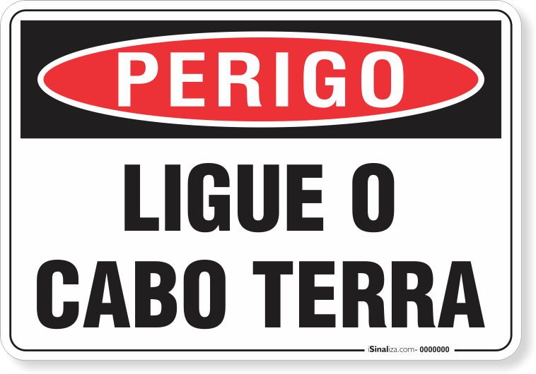 Placa Perigo Ligue O Cabo Terra