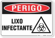 Placa Perigo Lixo Infectante