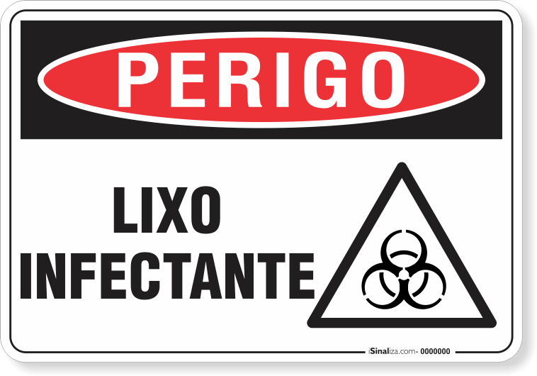 Placa Perigo Lixo Infectante