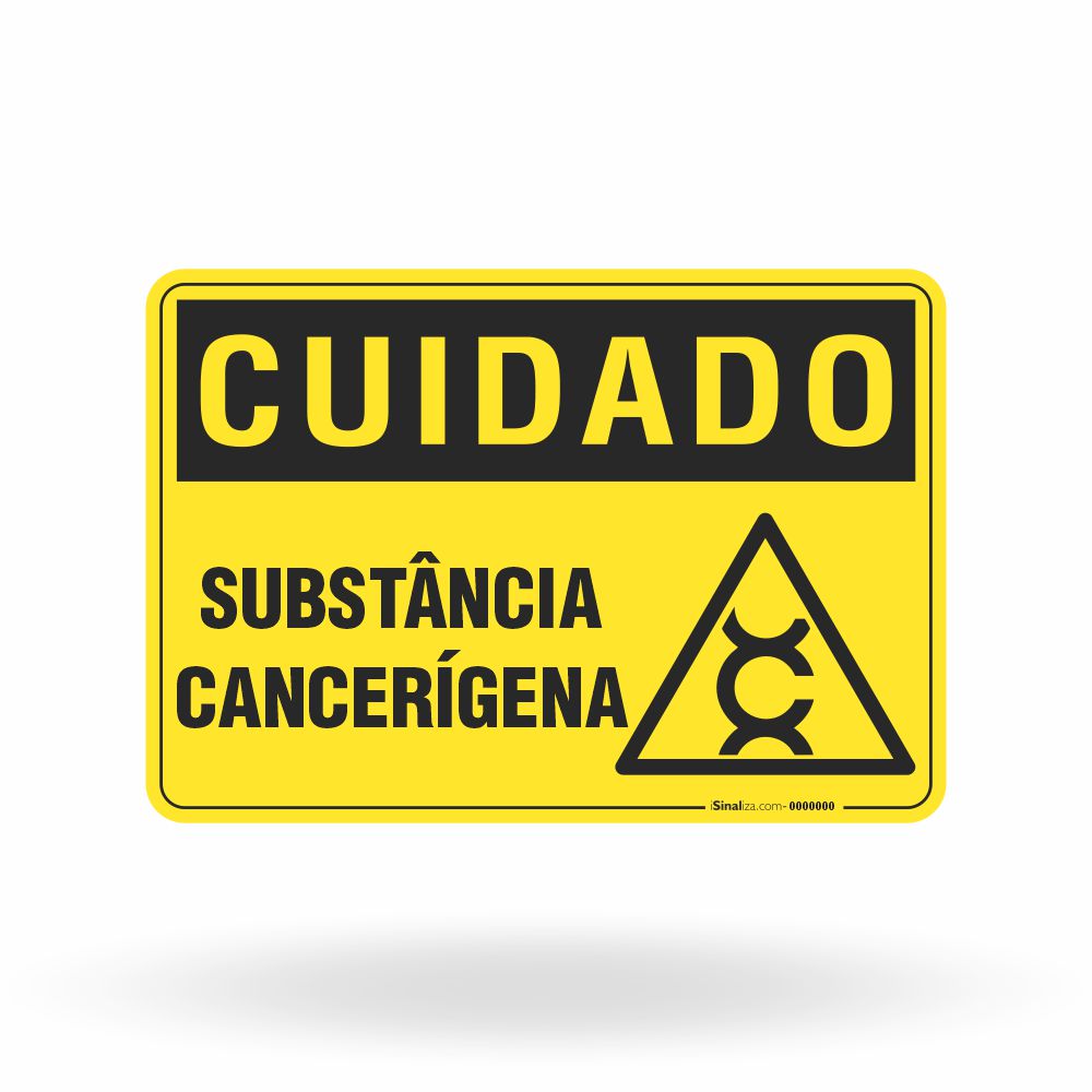 Placa Cuidado - Substância Cancerígena