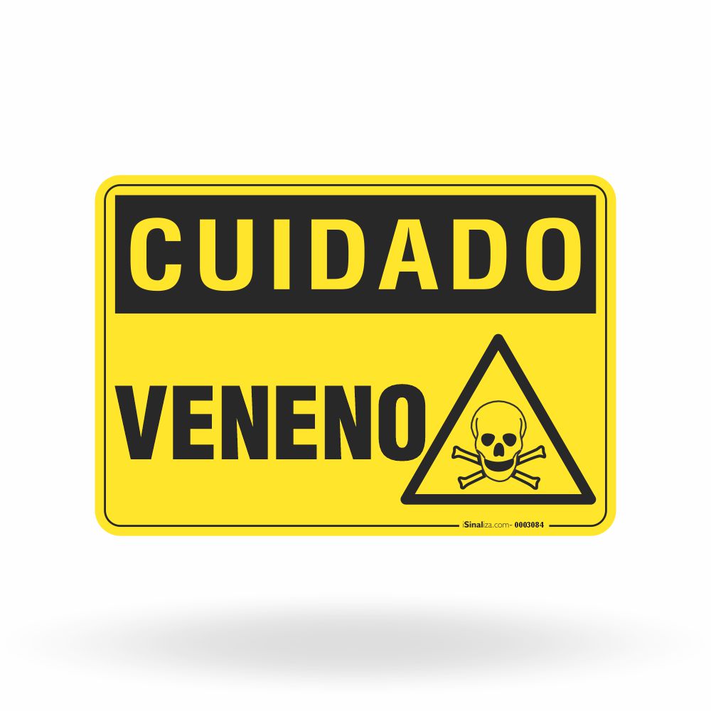 Placa Cuidado - Veneno