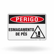 Placa Perigo - Esmagamento de Pés