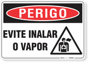 Placa Perigo Evite Inalar O Vapor