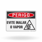 Placa Perigo - Evite Inalar o Vapor
