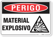 Placa Perigo Material Explosivo