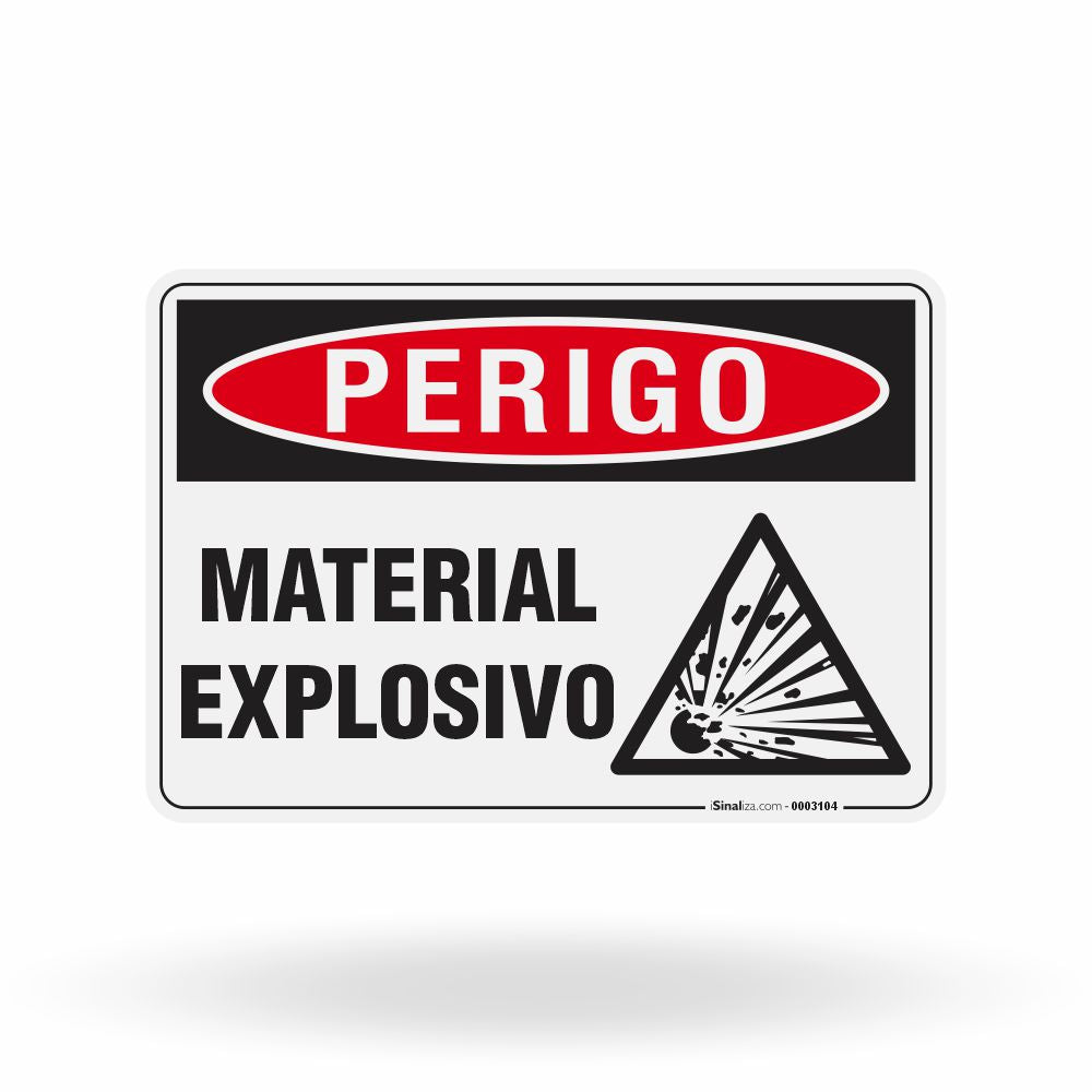 Placa Perigo - Material Explosivo