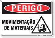 Placa Perigo Movimentação De Materiais