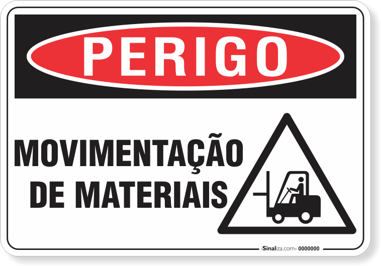 Placa Perigo Movimentação De Materiais