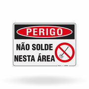 Placa Perigo - Não Solde Nesta Área