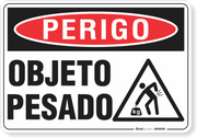 Placa Perigo Objeto Pesado