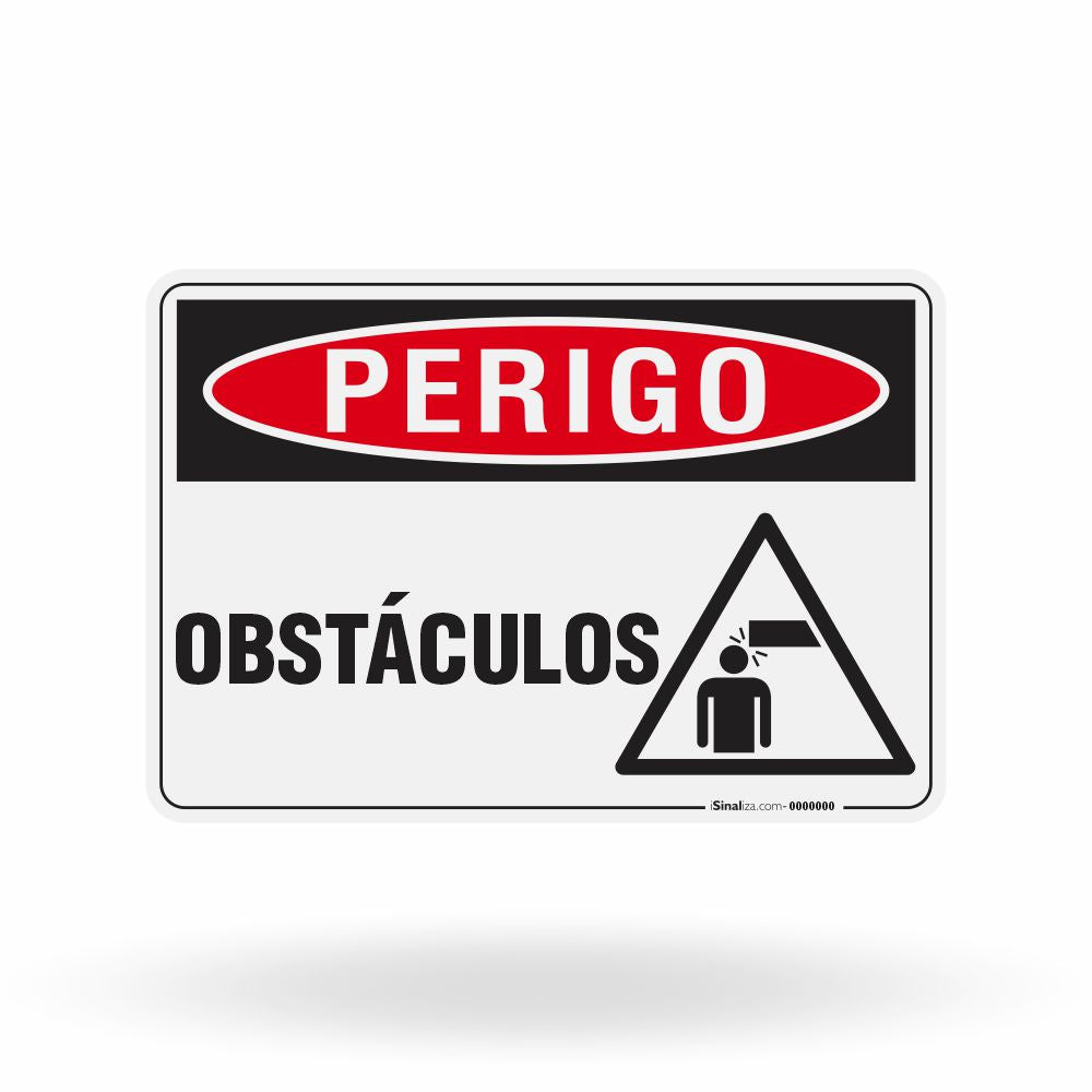 Placa Perigo - Obstáculos