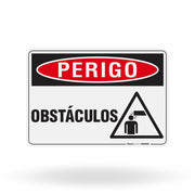 Placa Perigo - Obstáculos