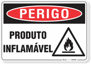 Placa Perigo Produto Inflamável