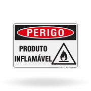 Placa Perigo - Produto Inflamável