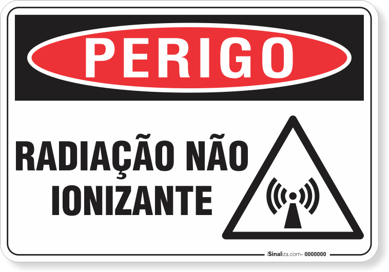 Placa Perigo Radiação Não Ionizante