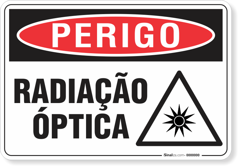 Placa Perigo Radiação Óptica