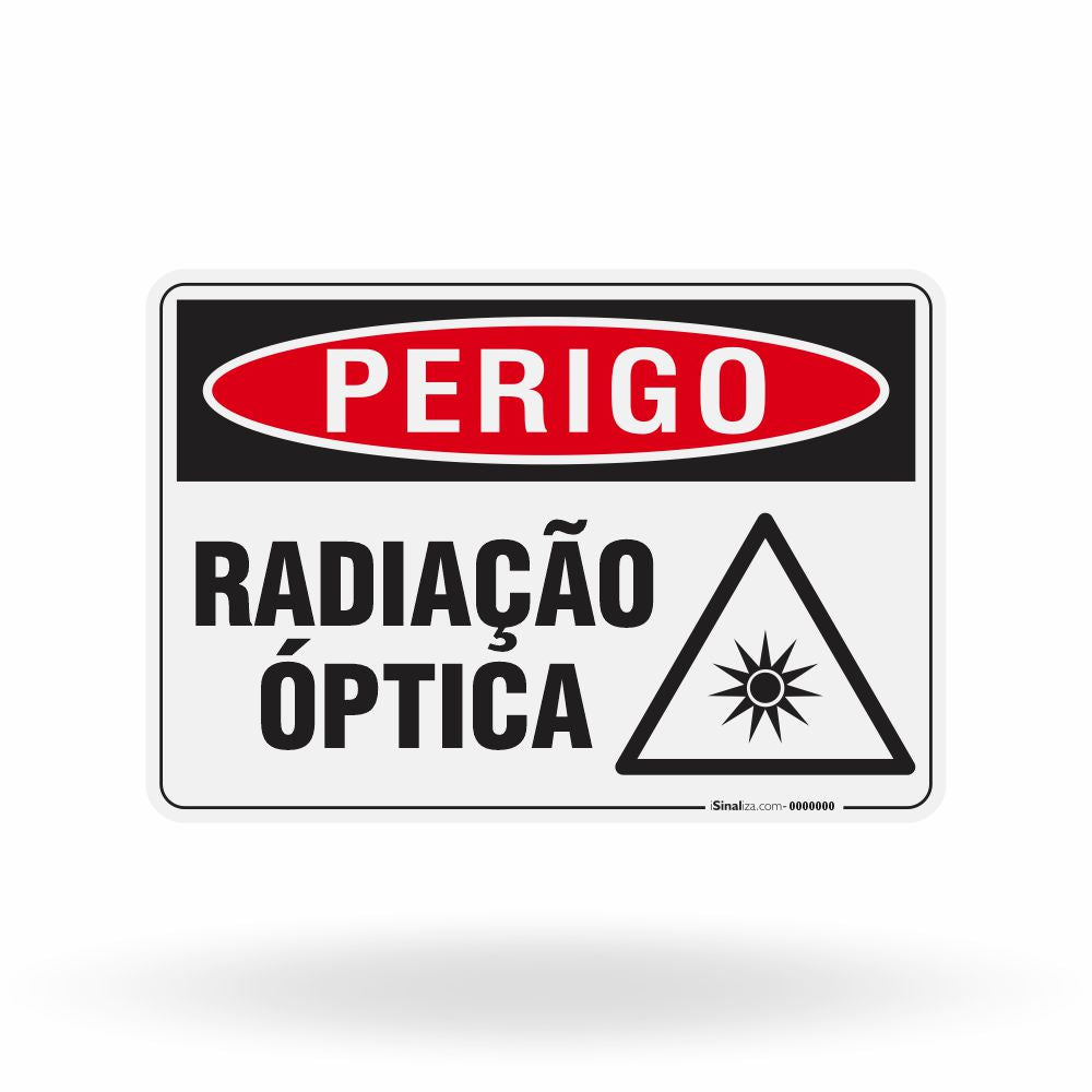 Placa Perigo - Radiação Óptica
