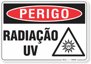 Placa Perigo Radiação Uv