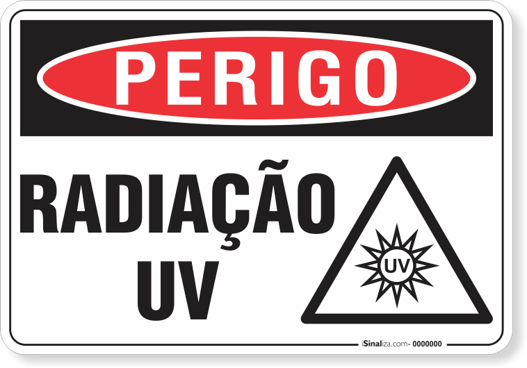 Placa Perigo Radiação Uv