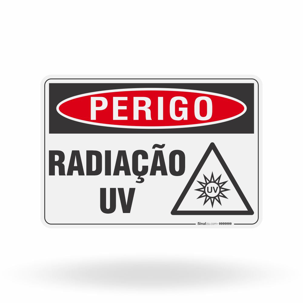 Placa Perigo - Radiação UV