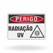 Placa Perigo - Radiação UV