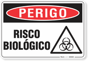 Placa Perigo Risco Biológico