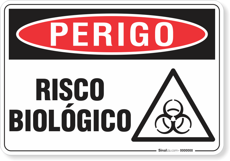 Placa Perigo Risco Biológico