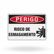 Placa Perigo - Risco de Esmagamento