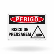 Placa Perigo - Risco de Prensagem
