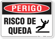 Placa Perigo Risco De Queda