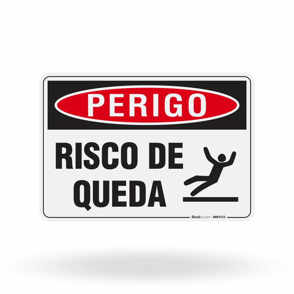 Placa Perigo - Risco de Queda