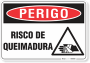 Placa Perigo Risco De Queimadura