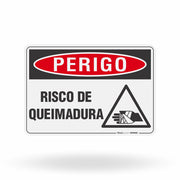 Placa Perigo - Risco de Queimadura
