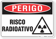 Placa Perigo Risco Radioativo