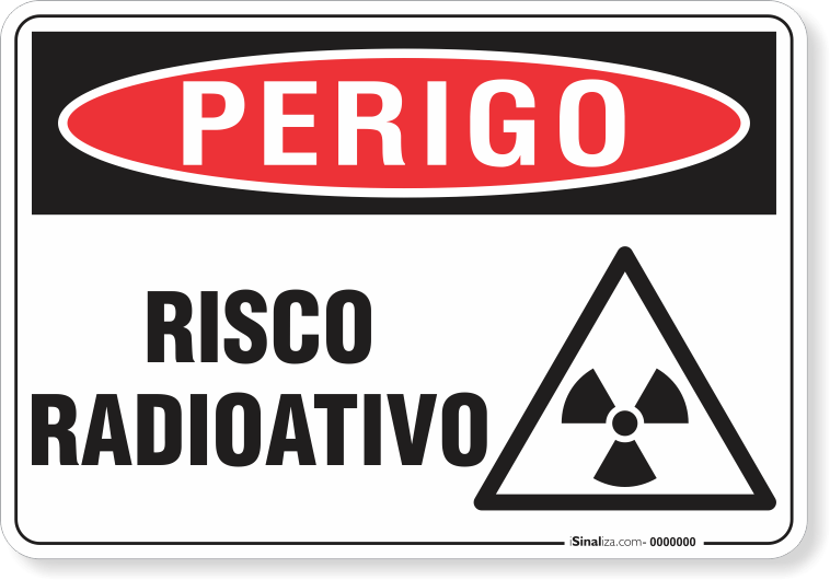 Placa Perigo Risco Radioativo