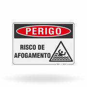 Placa Perigo - Risco de Afogamento