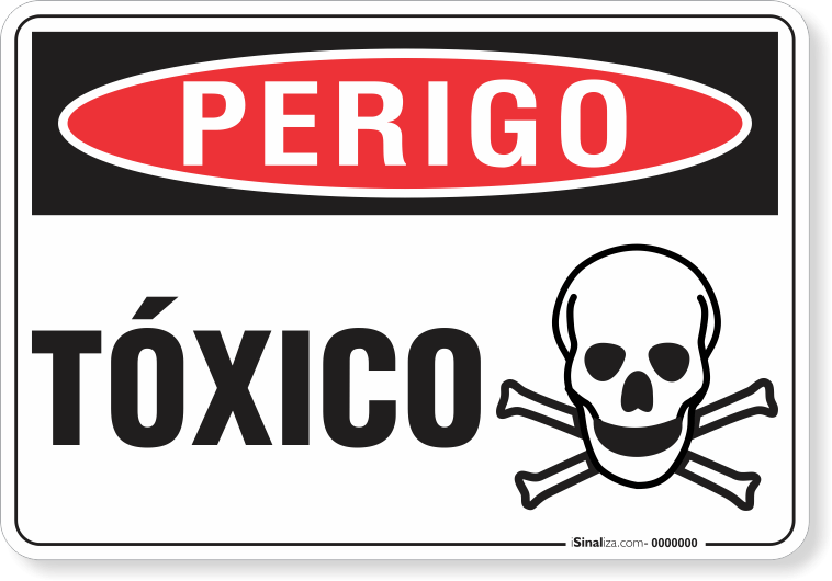Placa Perigo Tóxico