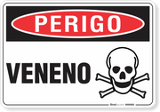 Placa Perigo Veneno