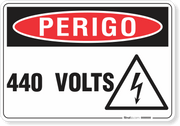 Placa Perigo 440 Volts