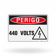 Placa Perigo - 440 Volts