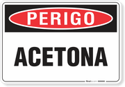Placa Perigo Acetona