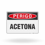 Placa Perigo - Acetona