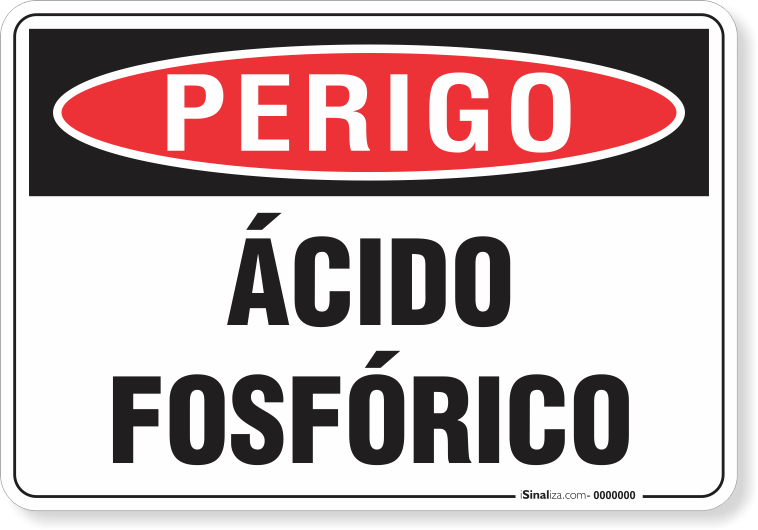 Placa Perigo Ácido Fosfórico