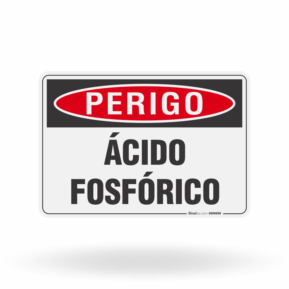 Placa Perigo - Ácido Fosfórico