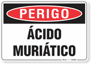 Placa Perigo Ácido Muriático