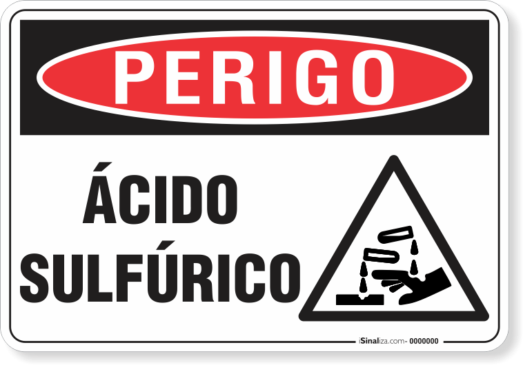 Placa Perigo Ácido Sulfúrico
