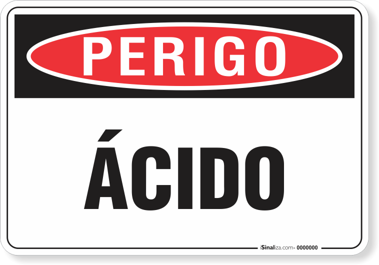 Placa Perigo Ácido
